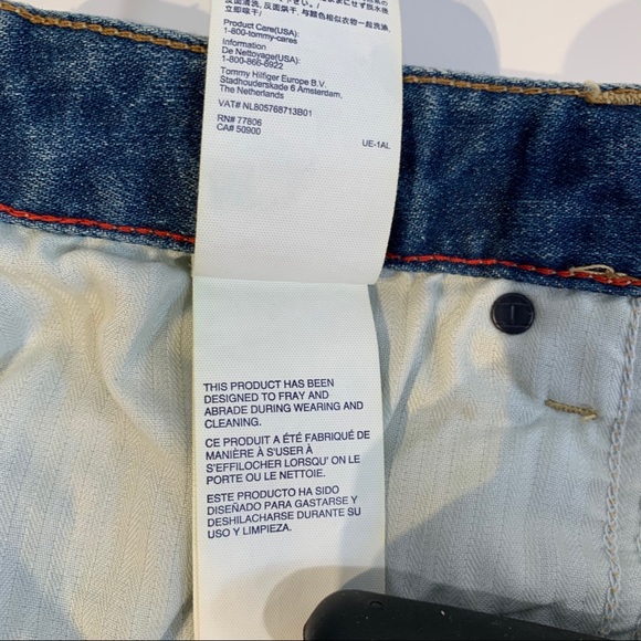 Tommy Hilfiger Women’s Distressed Jean Skirt Sz 8 - Picture 6 of 7